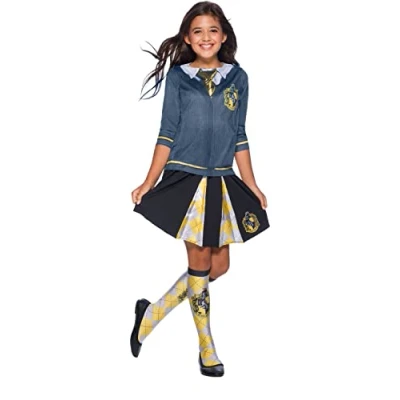 Image of Rubie&#039;s 39027NS000 Hufflepuff HARRY POTTER Fancy Dress, Girls, Multicolour, NS
