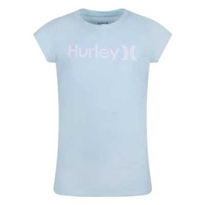 Image of Hurley Girl&#039;s Hrlg Core One &amp; Only Classic Tee T Shirt, Blue Mist, 13 años