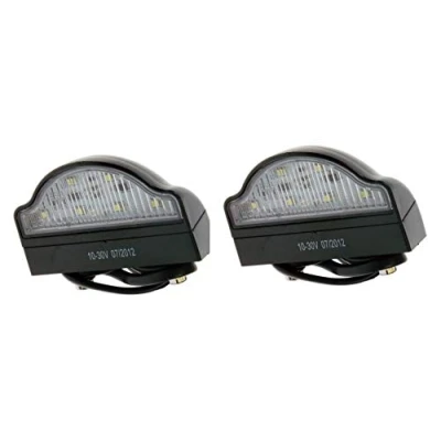 Image of x2 LED Number Plate Light Trailer, 12v/ 24v, Universal, Fits Ifor Williams, Lamp, Maypole