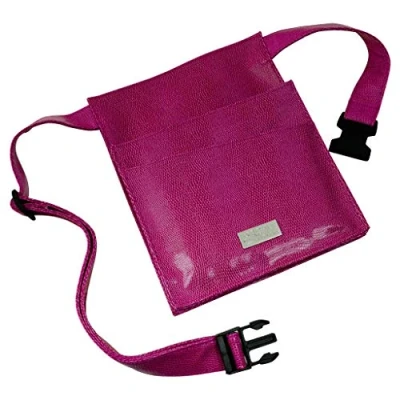 Image of Royal Brush Pink Leatherette 17 Compartment Cosmetic Make Up Belt
