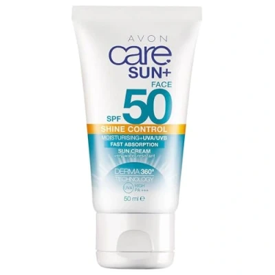 Image of Avon Care Sun+ SPF50 Shine Control Sun Cream for the Face 50ml