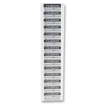 Image of MULTICOMP PRO 7827330 Calibrated Labels 16 x 38mm Metalised Polyester 350 Pack Black