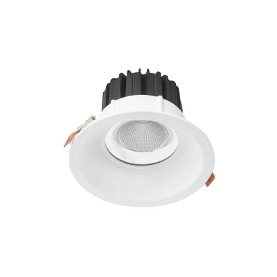 Image of Dorit Integrated LED 1 Light Recessed Downlight Matt White IP44 Warm
