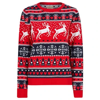 Image of Tokyo Laundry Women&#039;s Reindeer Snow Novelty Christmas Jumper
