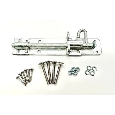 Image of Brenton Padbolt Hot Dipped Galvanised 8&quot; (200mm) Fixings Included Slide Bolt