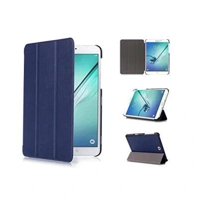 Image of Case for Samsung Galaxy Tab S2 8.0 inch SM T710/T715/T713 Tablet Cover Business light luxury Premium Smart PU Leather with Auto Sleep/Wake (Darkblue)