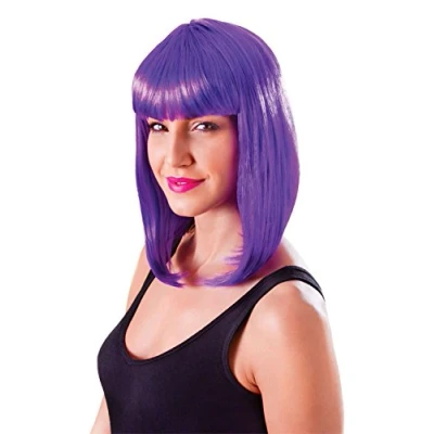 Image of Bristol Novelty BW858 Neon Purple Chic Doll Wig, Womens, One Size