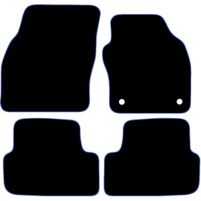 Image of Carsio Carpet Car Mats For Seat Arona 2017+ Onwards Tailored Fit Floor Mat Set Complete Accessory Black Custom Fitted All Weather, Anti Slip Backing &amp; Blue Trim