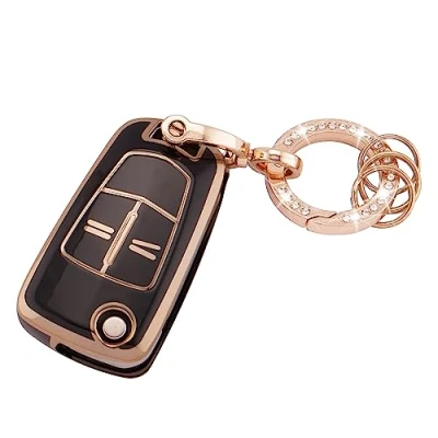 Image of Koaudb For Vauxhall Key cover Compatible with 2 Buttons Opel Corsa Astra Vectra Zafira Signum Meriva Tigra Insignia Combo Flip Folding Car Shell Case Fob (R Opl 2F B)