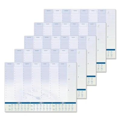 Image of SIGEL HO350 Paper Desk Pad, with 3 year calendar, daily and weekly planner, A2 (59.5 x 41 cm), 80gsm, 30 sheets, 5 pcs.