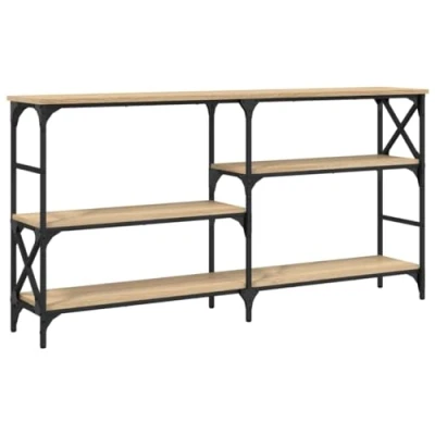 Image of vidaXL Console Table Sonoma Oak 150x29x76.5 cm Engineered Wood