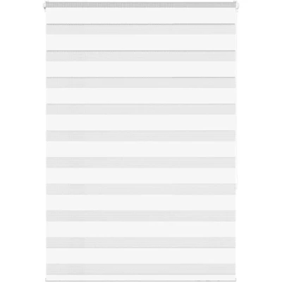 Image of vidaXL Zebra Blind White 95x150 cm Fabric Width 90.9 Polyester