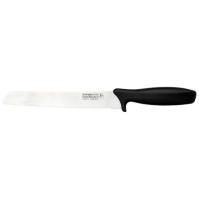 Image of Rockingham Forge Essentials 8007 Range Lightweight Stainless Steel 8 Bread Knife with Black Handle, Individually Carded