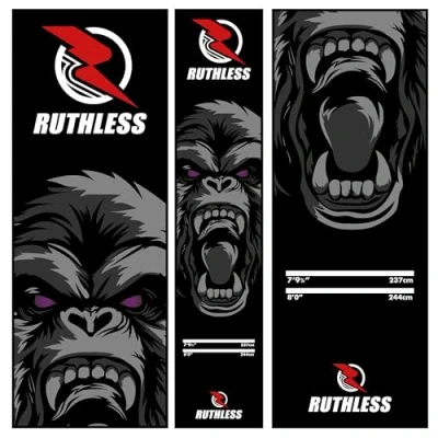Image of RUTHLESS Darts Mat Heavy Duty Non Slip Durable Carpet Dart for Floor Black (Gorilla)