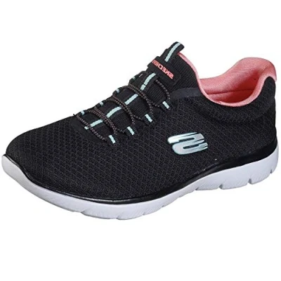 Image of Skechers Women&#039;s Summits Sneaker, Black Pink, 5.5 UK