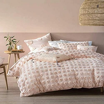 Image of Linen House Haze Duvet Cover Set, Peach, Single