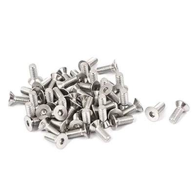 Image of Sourcingmap M3x8mm Hex Socket Flat Head Countersunk Bolts Screw 50pcs