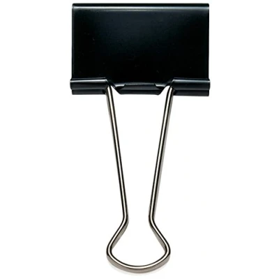 Image of Rapesco FBC250B1 25 mm Foldback Clips, Black, Pack of 10