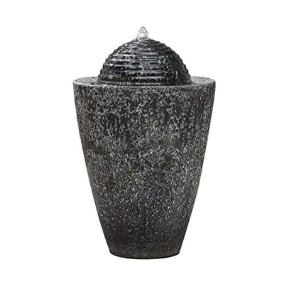 Image of Easy Fountain Dappled Column Water Fountain, Glassfibre Reinforced Concrete (GRC), Natural, One Size