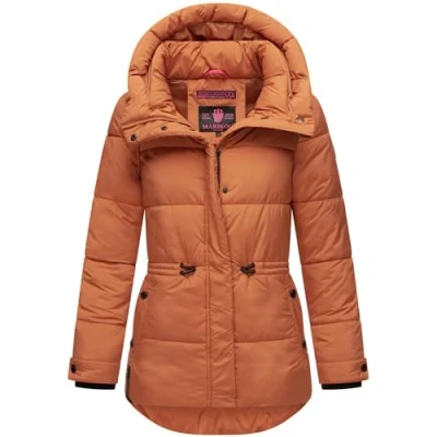 Image of MARIKOO Akumaa Rusty Cinnamon Women&#039;s Winter Jacket with Hood Size S, Cinnamon, S