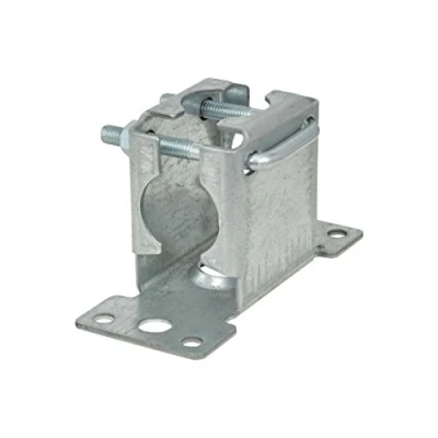 Image of Mercury Pressed Facia Mast Bracket with Clamp, grey