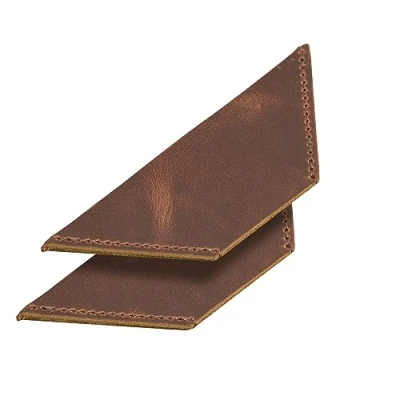 Image of Londo Genuine Leather Handmade Bookmark (Set of 2) (Light Brown, Triangle)