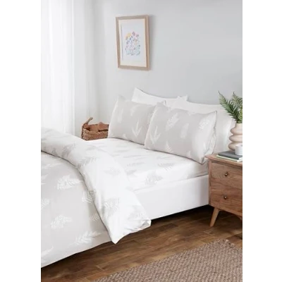 Image of Rapport home Fern Microfibre Full Bedding Set King Multi Reversible Duvet Cover, Fitted Sheet with matching Pillowcases