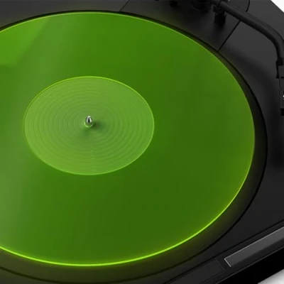 Image of Turntable Mat Record Platter Slipmat: Acrylic Player Vinyl Slipmat for Turntables Antistatic Tighter &amp; Defined Bass, Green