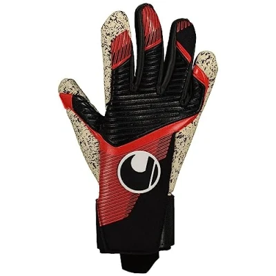 Image of uhlsport Powerline SUPERGRIP+ Goalkeeper Gloves Size 10 Black/Red/Wht