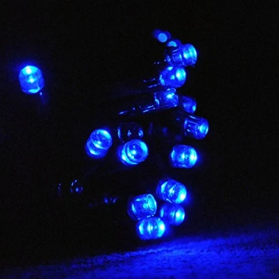 Image of JnDee Safe Voltage 1000 Bright LEDs 100M Blue String Fairy Lights for Christmas Tree Party Wedding Events 8 Modes with Memory, 8H Timer