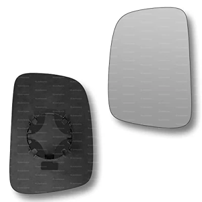 Image of Less4spares Replacement Wing Mirror Glass Left Compatible with VW Caddy 2004 2015 CLIP ON Passnager Near Side N/S Convex