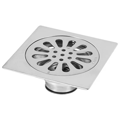 Image of Yosoo Thick Stainless Steel Floor Trap Square Shower Drain Anti Odor for Bathroom 100 x mm (Style: #3)