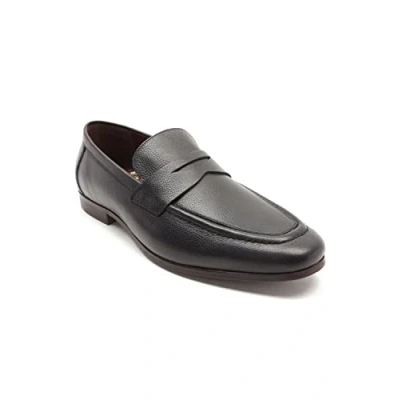 Image of Thomas Crick Harley Loafer Leather Slip On Men&#039;s Shoes Black