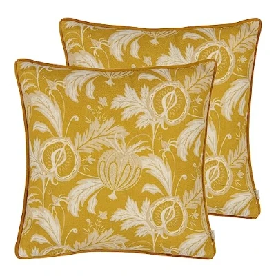 Image of Evans Lichfield Chatsworth Heirloom Piped Feather Filled Cushion Twin Pack
