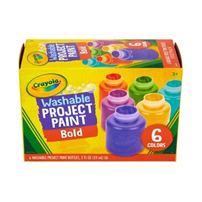 Image of Crayola Washable Kids Paint, Assorted Bold Colors, Painting Supplies, 6 Count