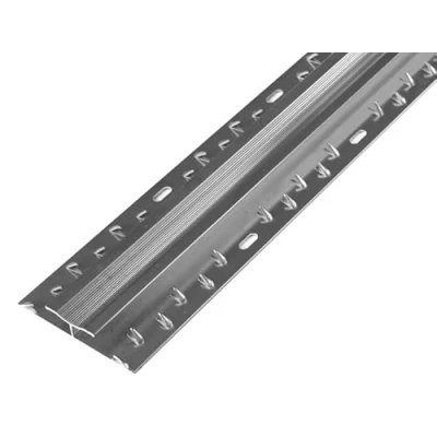 Image of Carpet Door Bar Threshold Cover Strip Transition Trim For Underlay Flooring or Doorway Aluminum Double Edge Adjustable to Silver