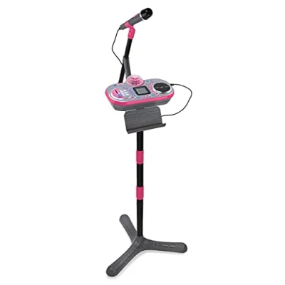 Image of VTech Kidi Super Star DJ, Kids DJ Toy, Microphone Toy with Built in Songs and Sound Effects, Adjustable Stand, Karaoke Gift for ages 6, 7, 8, 9+ Years, English Version