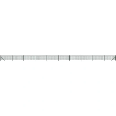 Image of vidaXL Wire Mesh Fence with Flange Green 1x25 m
