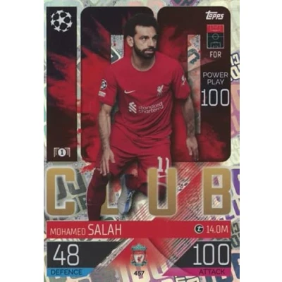 Image of Topps Match ATTAX 2022/23 Hundred Club Card Mohamed Salah