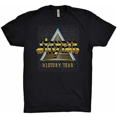 Image of Stryper History Tour Men Cotton T Shirt Short Sleeve Black Clothes Tees S