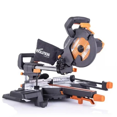 Image of Evolution Power Tools R210SMS 300+ Sliding Mitre Saw with Multi Material Cutting, 45 Degree Bevel, 50 Mitre, 300 mm Slide, 1500 W, 110 V (Industrial Plug)
