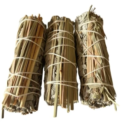 Image of 3x Sweet Grass White Sage 4&quot; Smudge Sticks