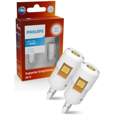 Image of Philips Ultinon Pro7000 LED T10 car signaling bulb (W5W), 4.000K warm white, 24V