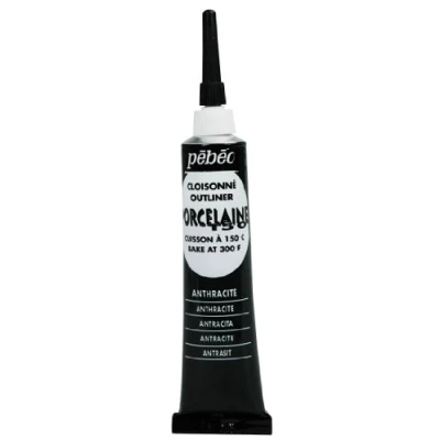Image of Pebeo 20ml Porcelaine 150 China Paint Cloisonne Anthracite Black,Anthracite Black