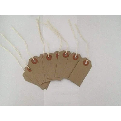 Image of 3 x 1000 Pack 96 48mm Brown Buff Strung Tags