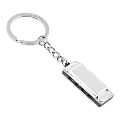 Image of Harmonica 8 Tone 4 Holes Keychain For Key Chain 3.6 X1.2 X 0.8cm Kids Toy
