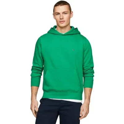 Image of Tommy Hilfiger Men&#039;s FLAG LOGO HOODY Olympic Green XS