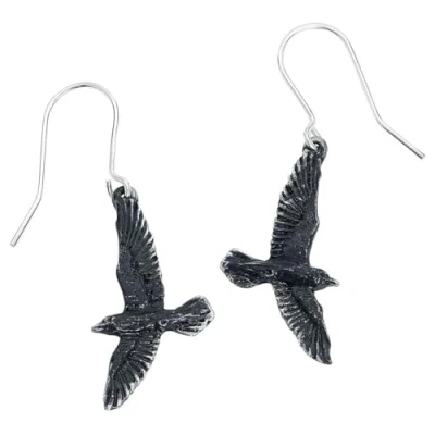 Image of Alchemy Black Raven Earrings