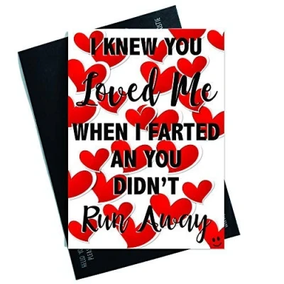 Image of Funny Cards Humour Fart Card Banter for Husband Boyfriend Wife Girlfriend Birthday Valentines Witty Joke PC488