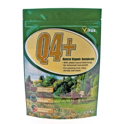 Image of Vitax Q4+ Q4 Plus Fertiliser Plant Food Feed 0.9kg For Fruit Veg Flowers Roses